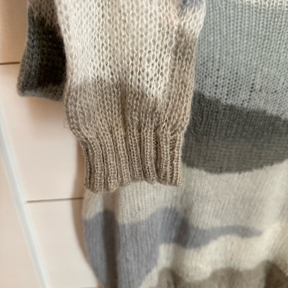 WOODEN SHIPS S/M Paola Buendia mohair wool neutral landscape boho knit sweater - Picture 7 of 12